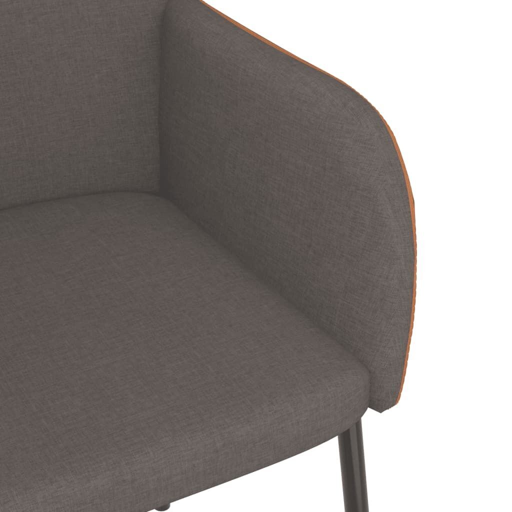 Dining Chairs 2 pcs Dark Grey Fabric and Faux Leather Price