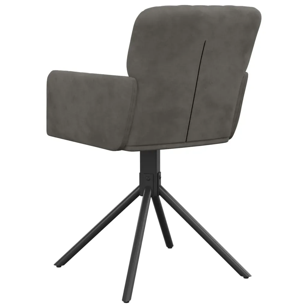 Swivel Dining Chairs 2 pcs Dark Grey Velvet Price