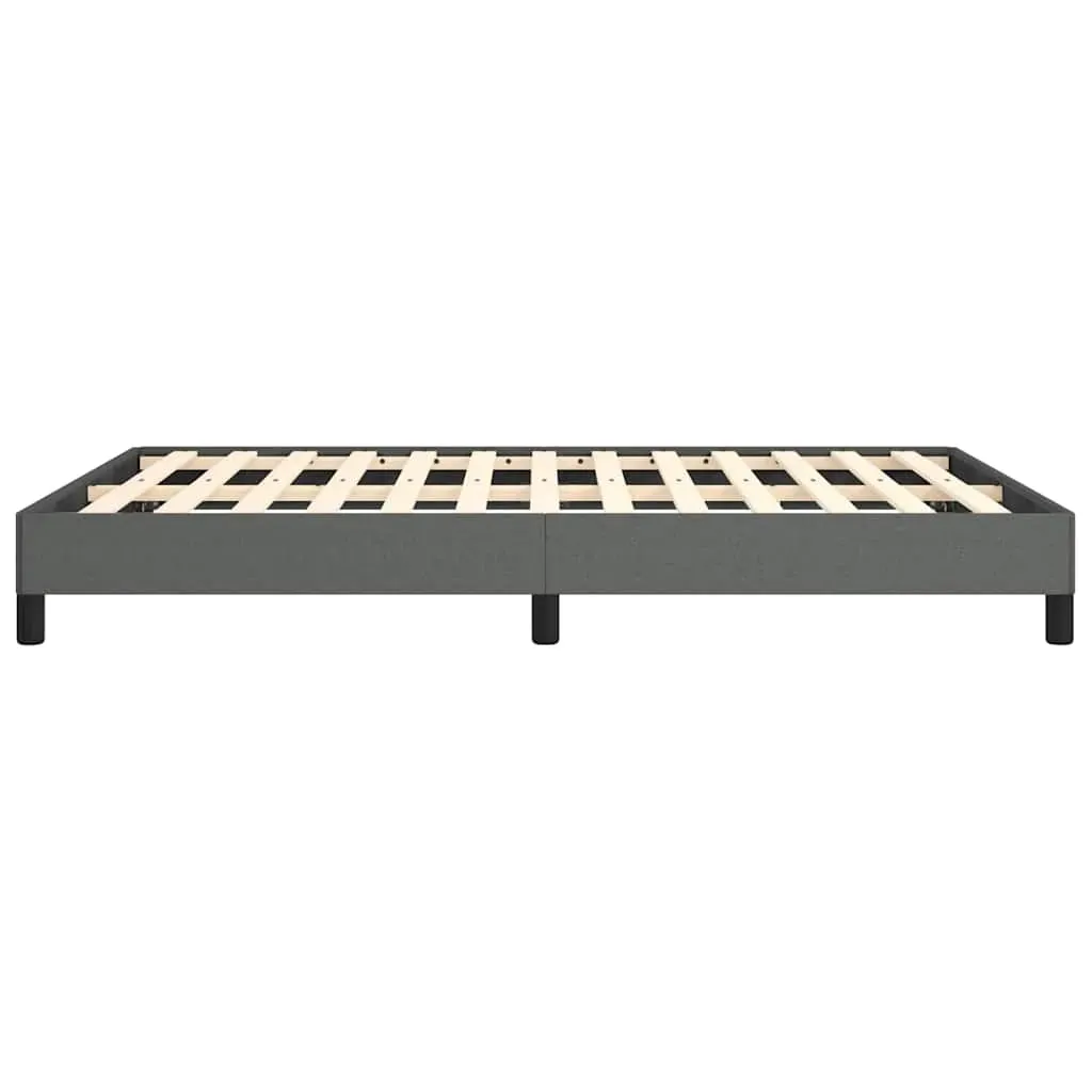 Bed Frame without Mattress Dark Grey 152x203 cm Queen Fabric Price