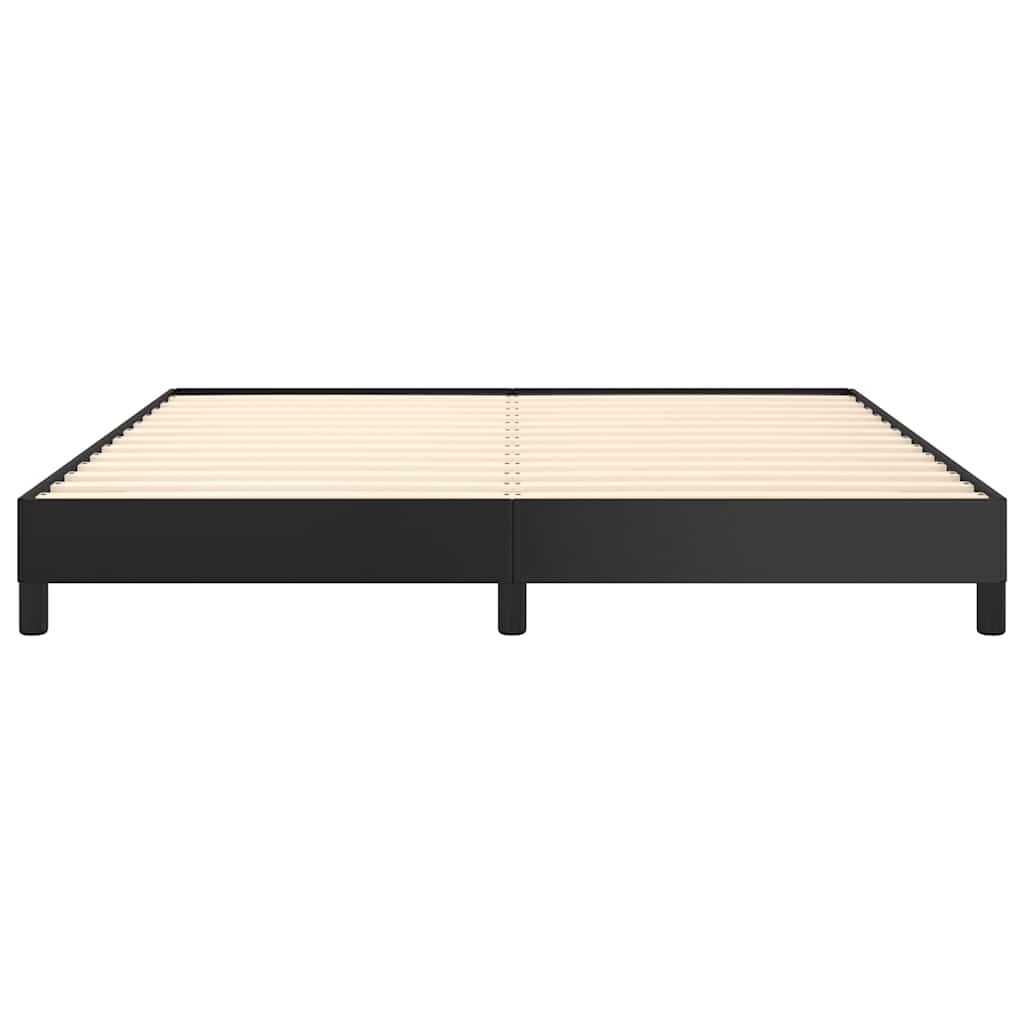 Bed Frame without Mattress Black 152x203 cm Queen Faux Leather Price