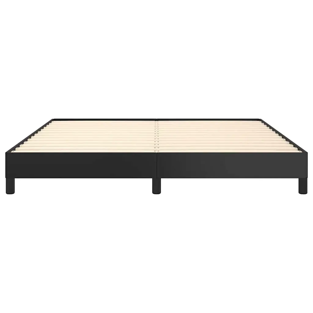 Bed Frame without Mattress Black 152x203 cm Queen Faux Leather Price