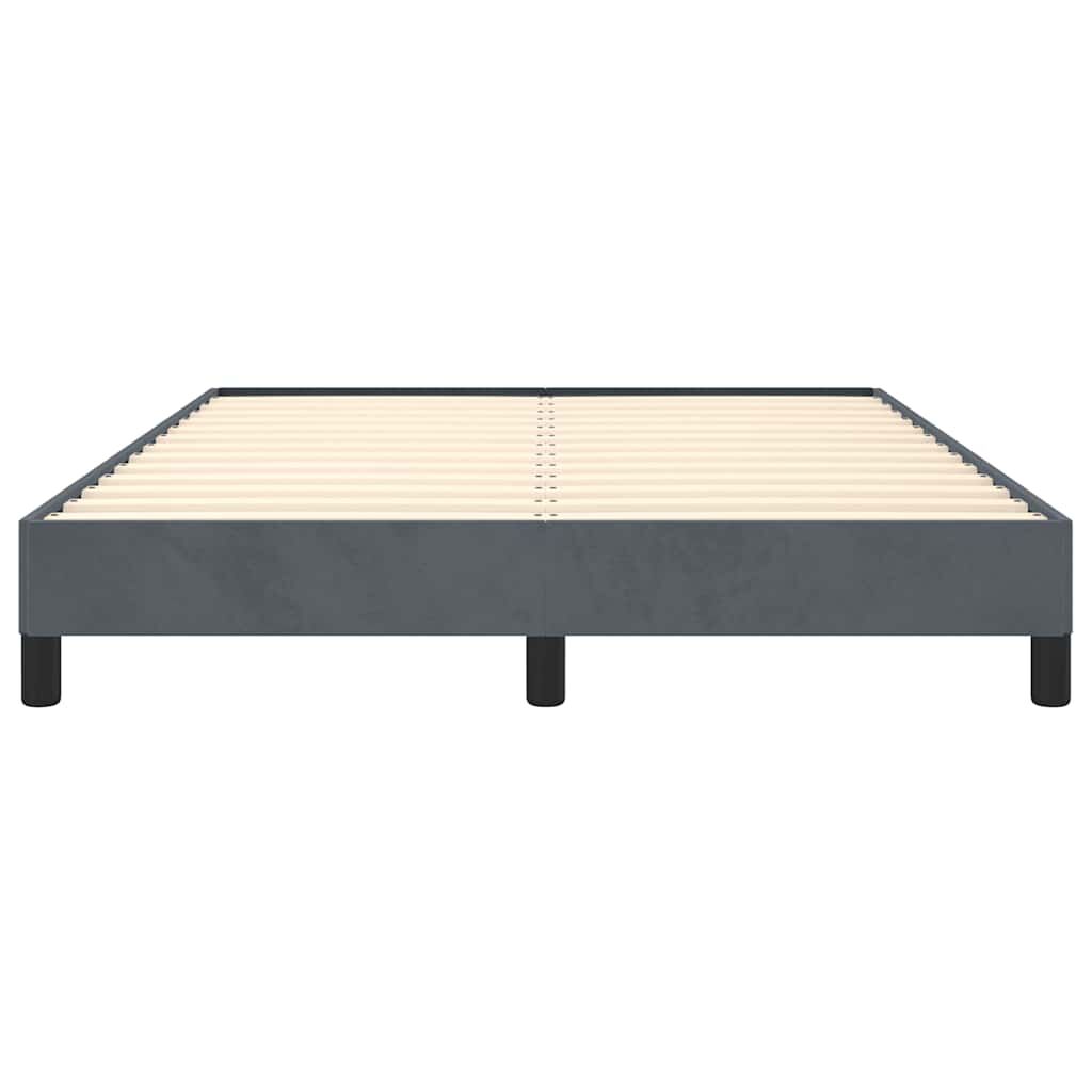 Bed Frame without Mattress Dark Grey 152x203 cm Queen Velvet Price