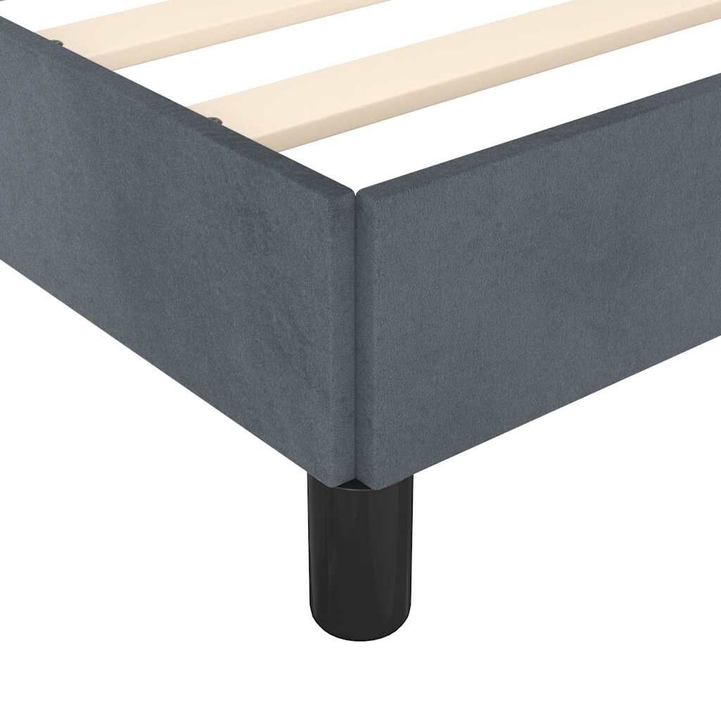 Bed Frame without Mattress Dark Grey Double Velvet Price
