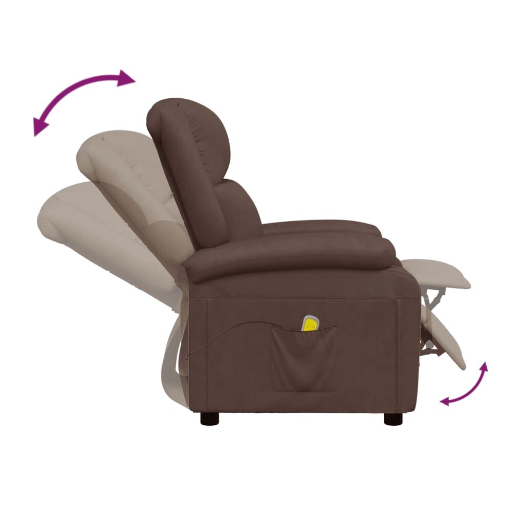 Massage Chair Brown Faux Leather Price
