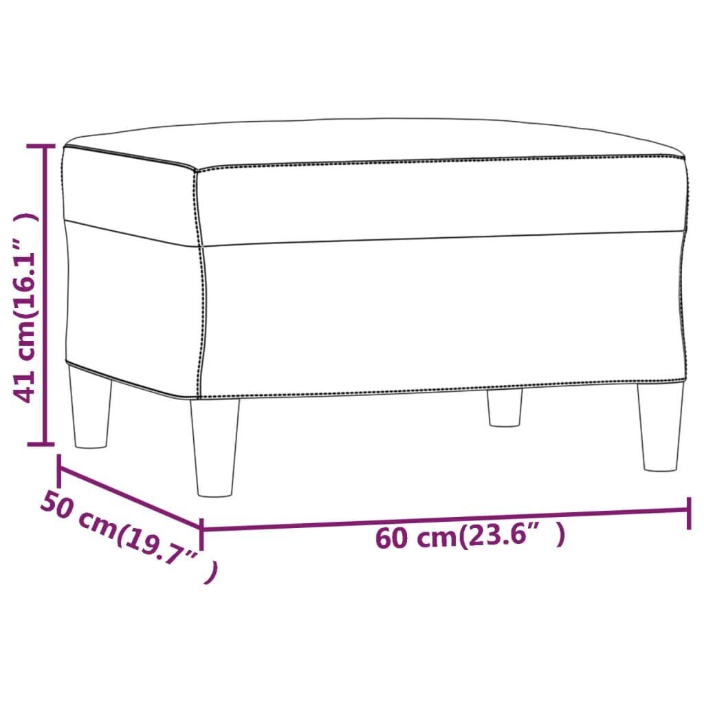 Footstool Cappuccino 60x50x41 cm Faux Leather Price