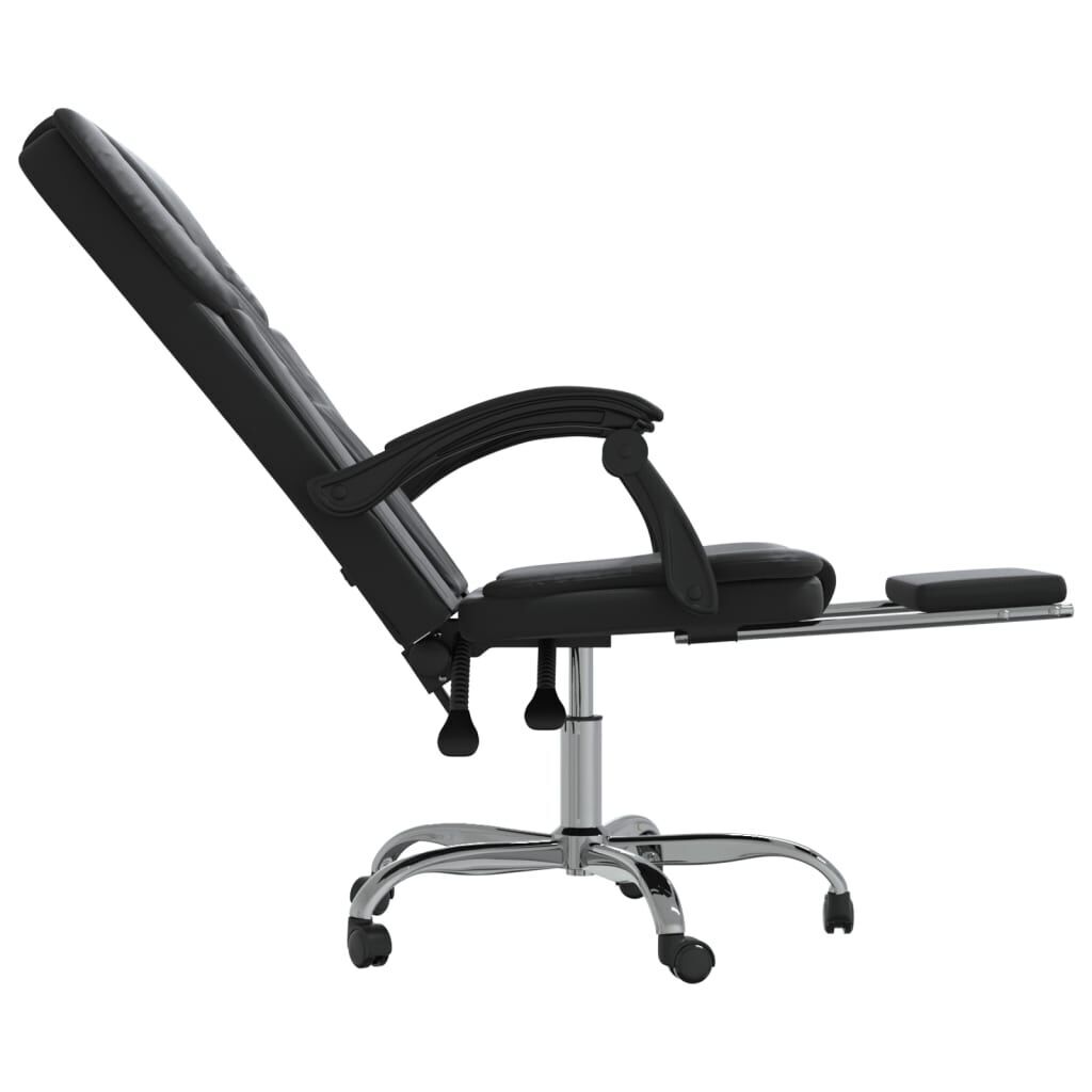 Reclining Office Chair Black Faux Leather Price