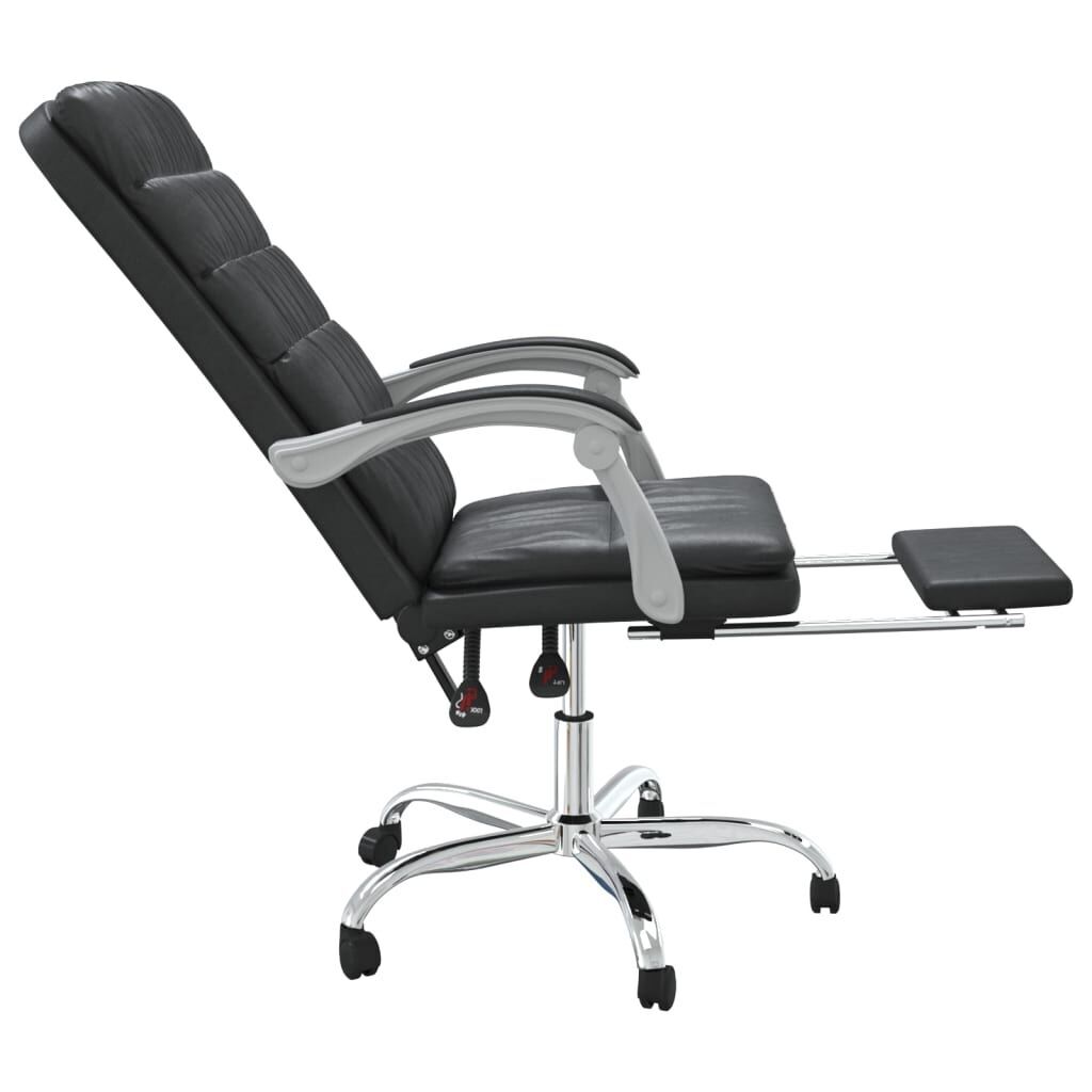 Reclining Office Chair Black Faux Leather Price