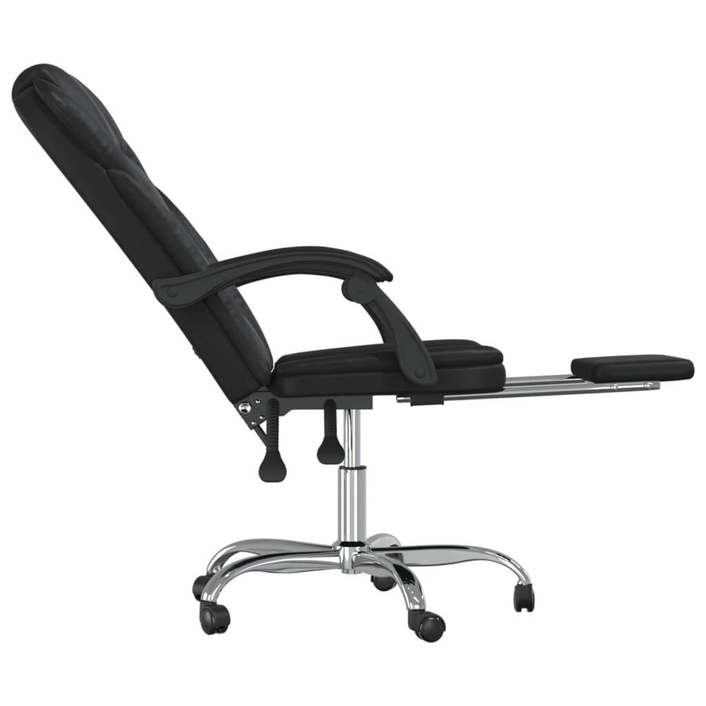 Reclining Office Chair Black Faux Leather Price