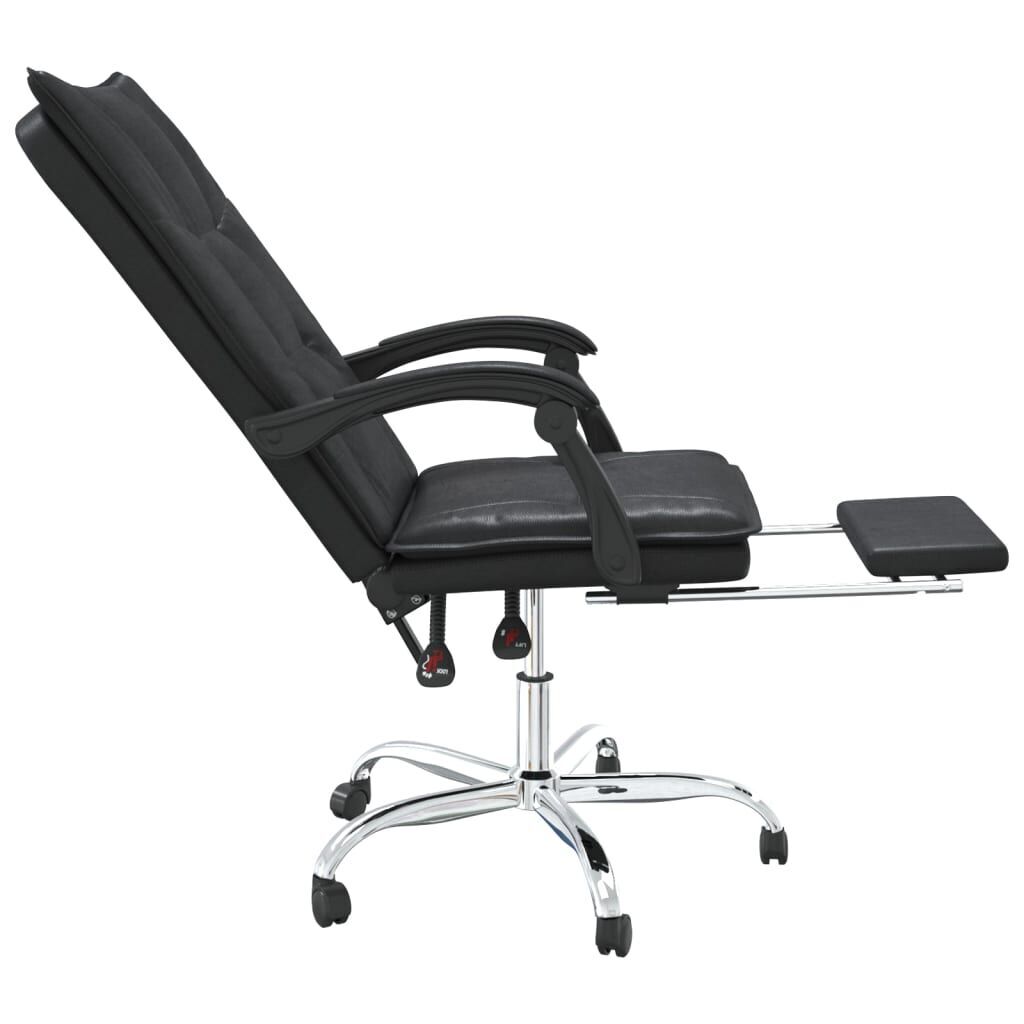 Reclining Office Chair Black Faux Leather Price