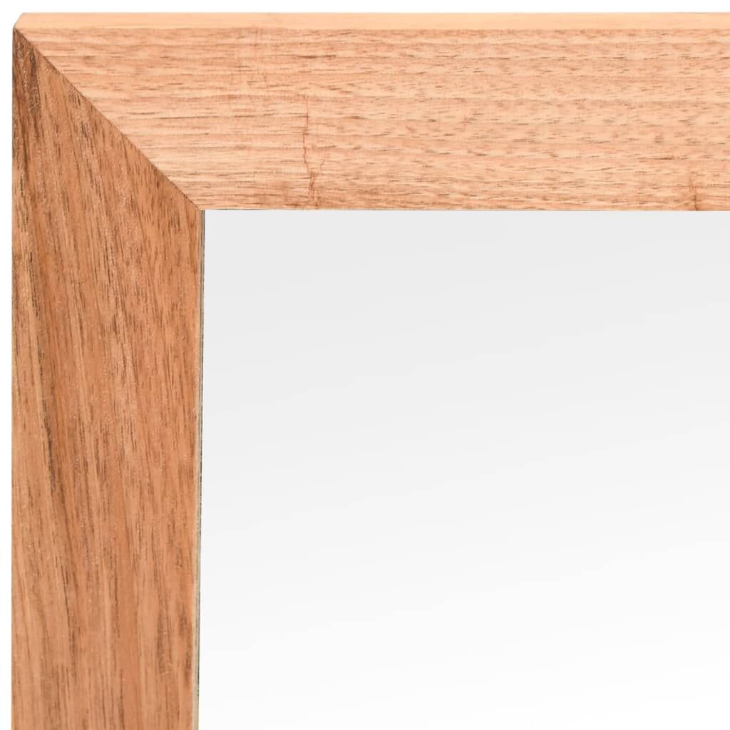 Wall Mirror 55x55 cm Solid Wood Walnut Price
