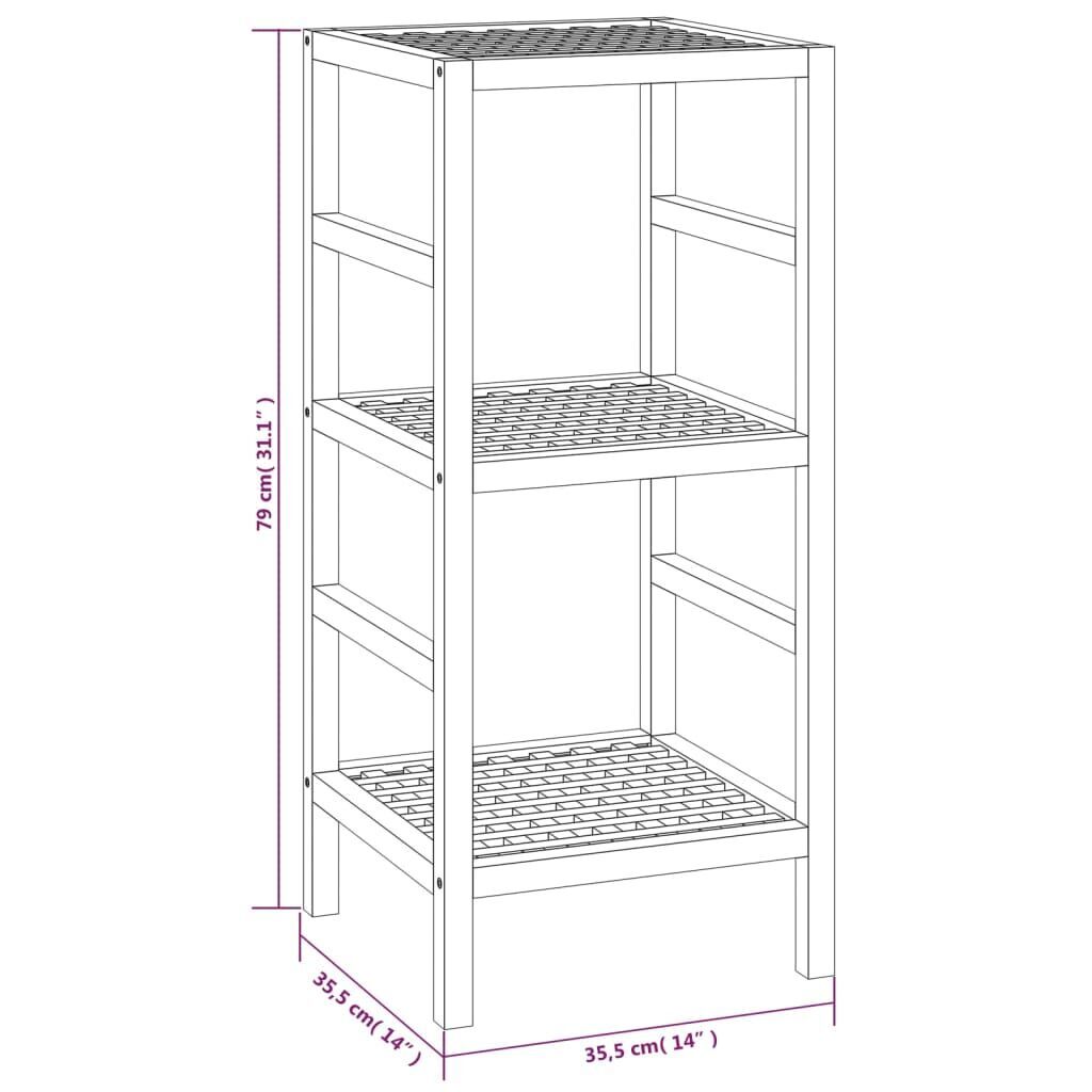 Bathroom Shelf 35.5x35.5x79 cm Solid Wood Walnut Price