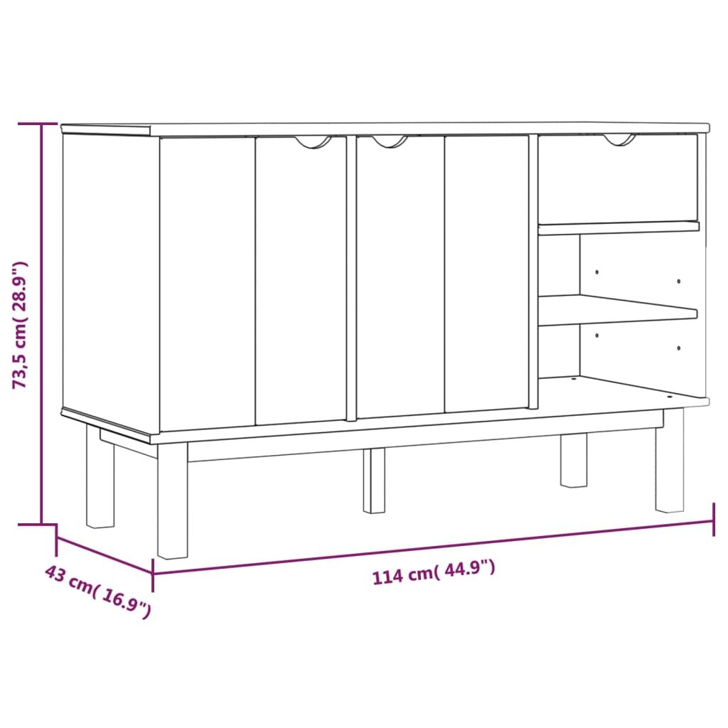 Sideboard OTTA 114x43x73.5 cm Solid Wood Pine Price