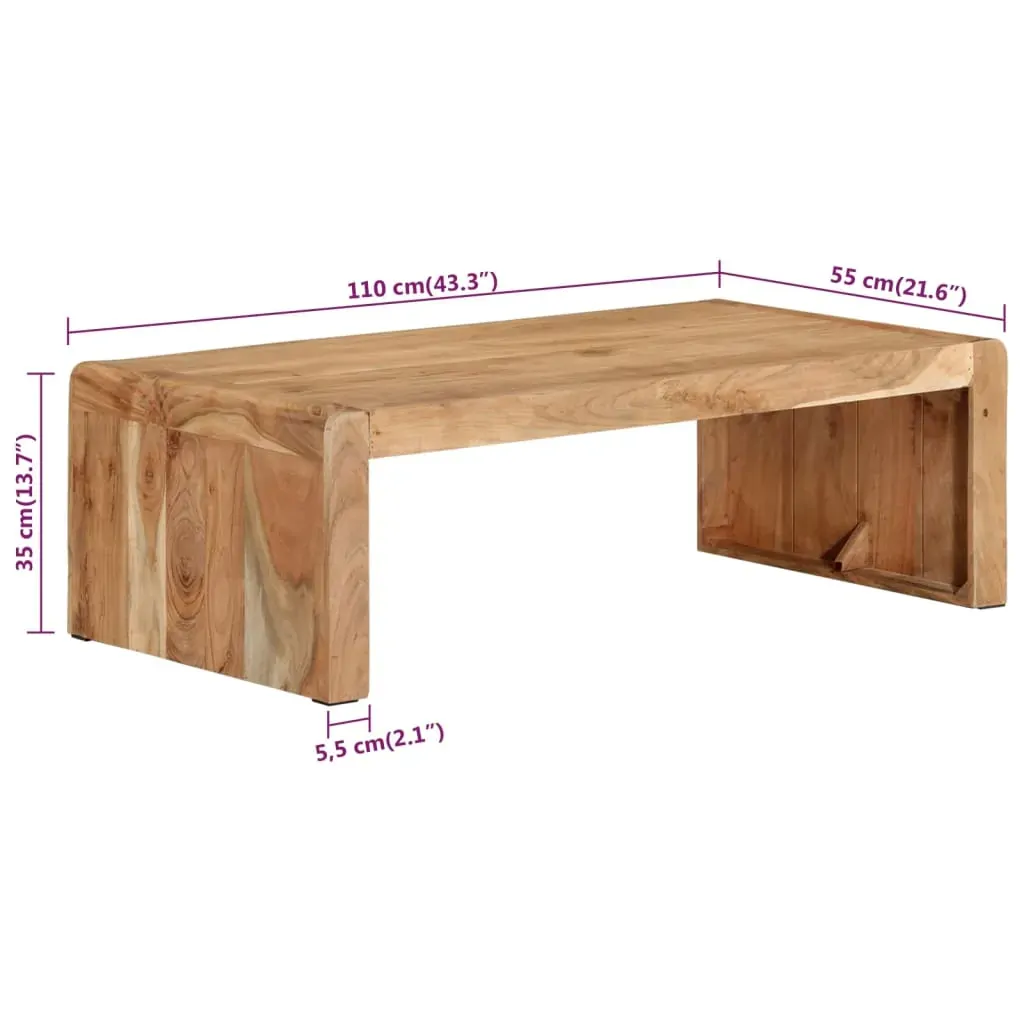 Coffee Table 110x55x35 cm Solid Wood Acacia Price