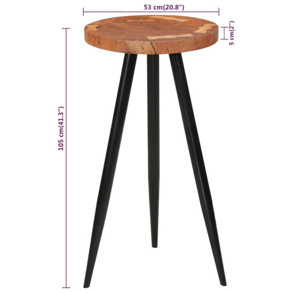 Log Bar Table Ø53x105 cm Solid Wood Acacia Price