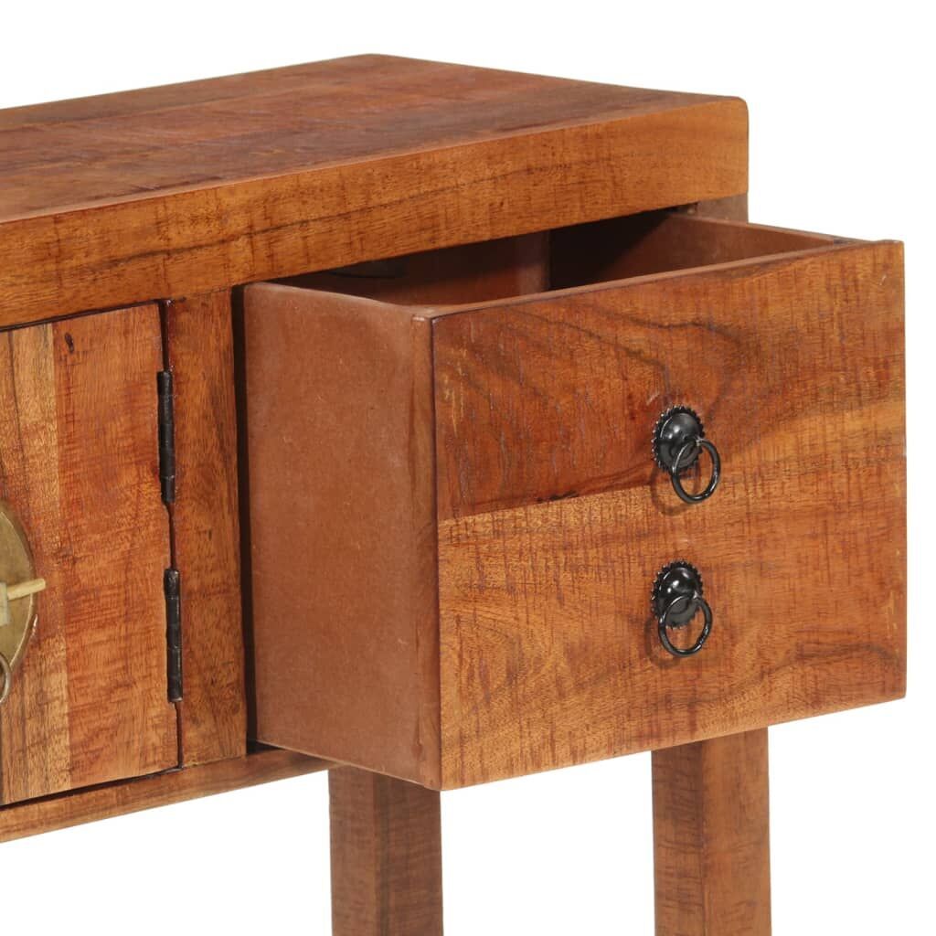 Console Table 120x32x80 cm Solid Rough Wood Acacia Price