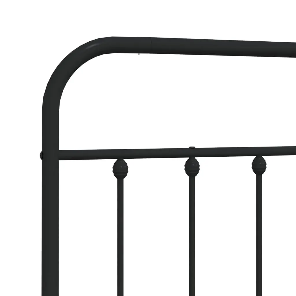 Metal Headboard Black 90 cm Price