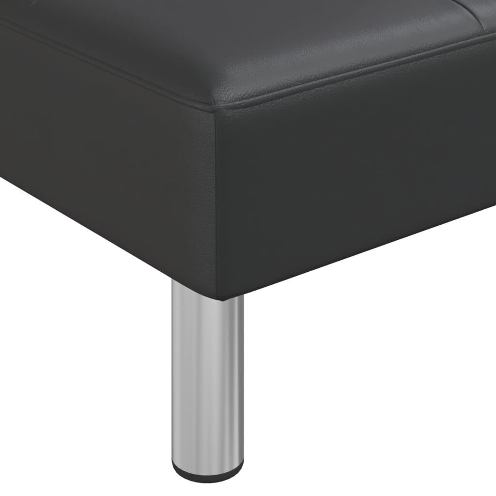 Chaise Longue Black Faux Leather Price
