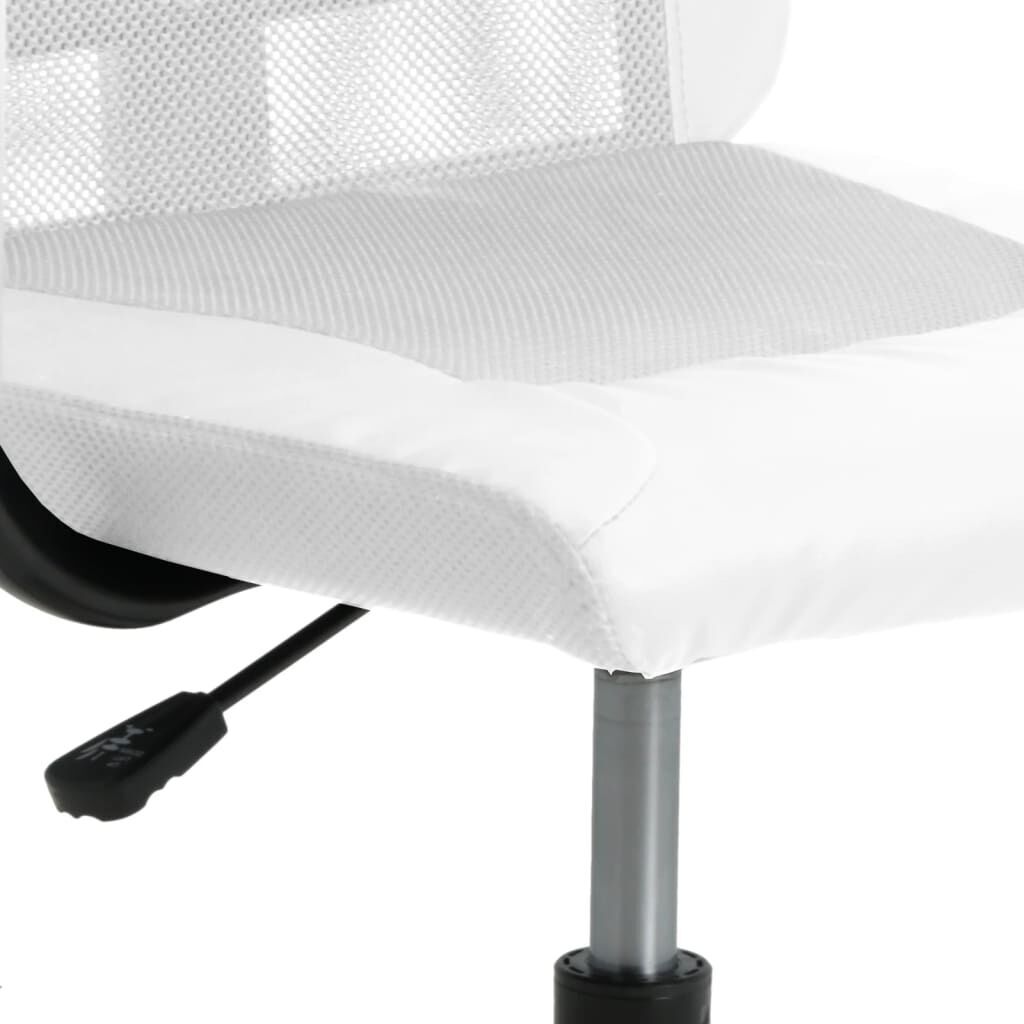 Office Chair Height Adjustable White Mesh Fabric and Faux Leather Price