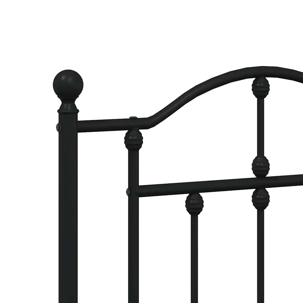 Metal Headboard Black 183 cm King Price