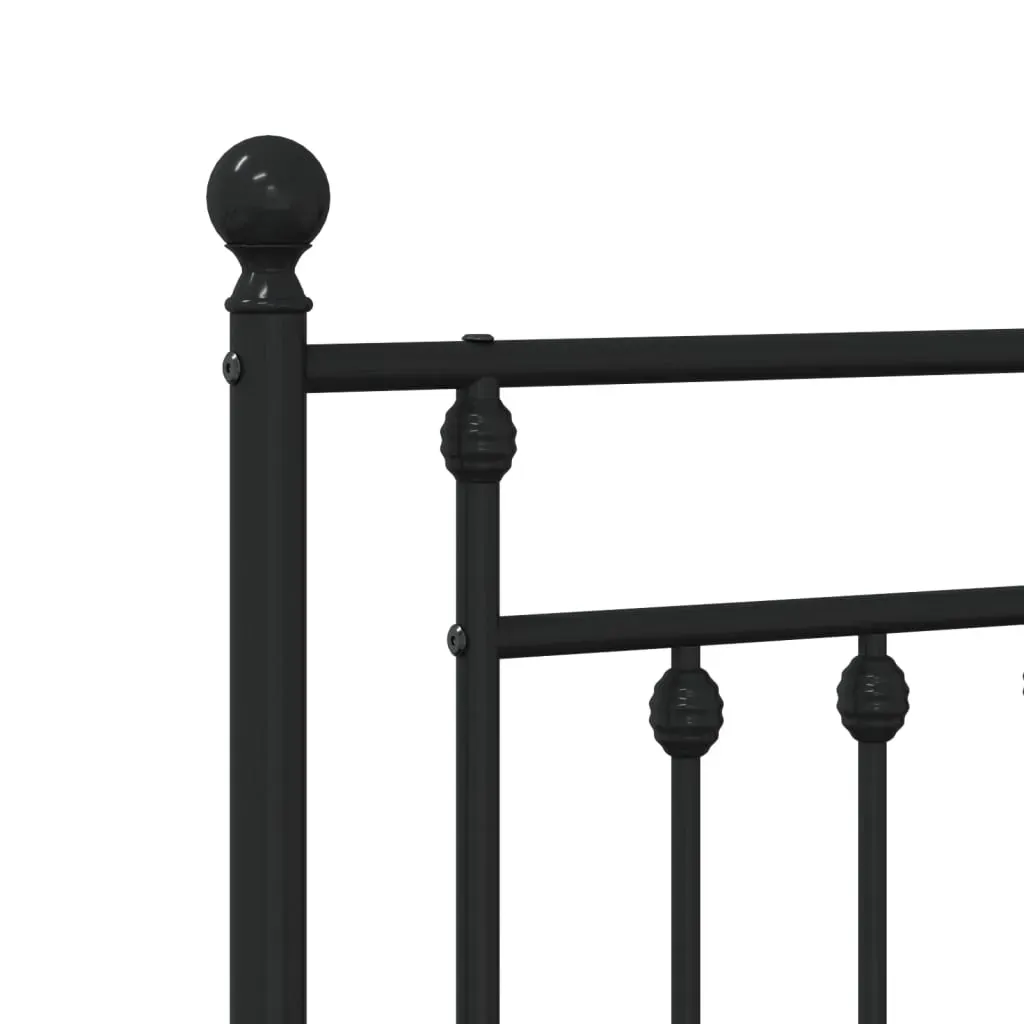Metal Headboard Black 90 cm Price
