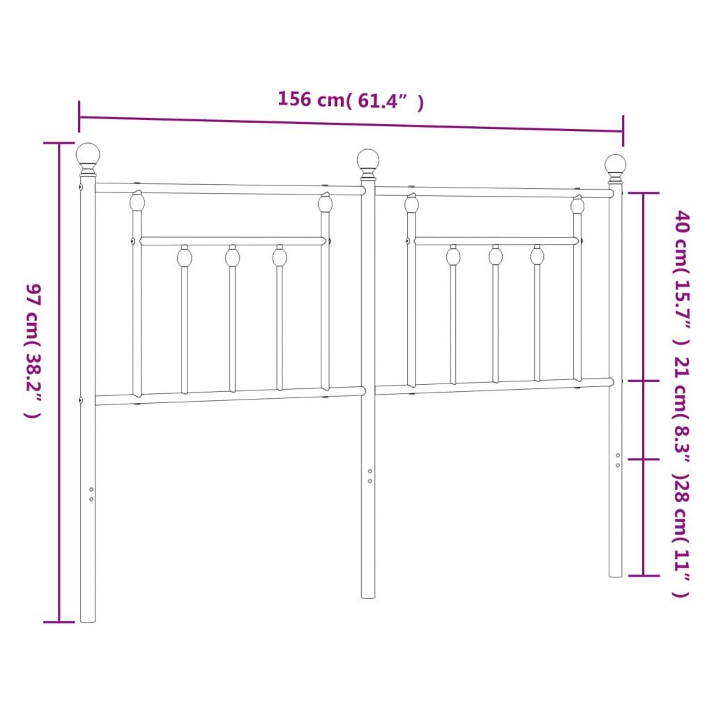 Metal Headboard White 152 cm Queen Price