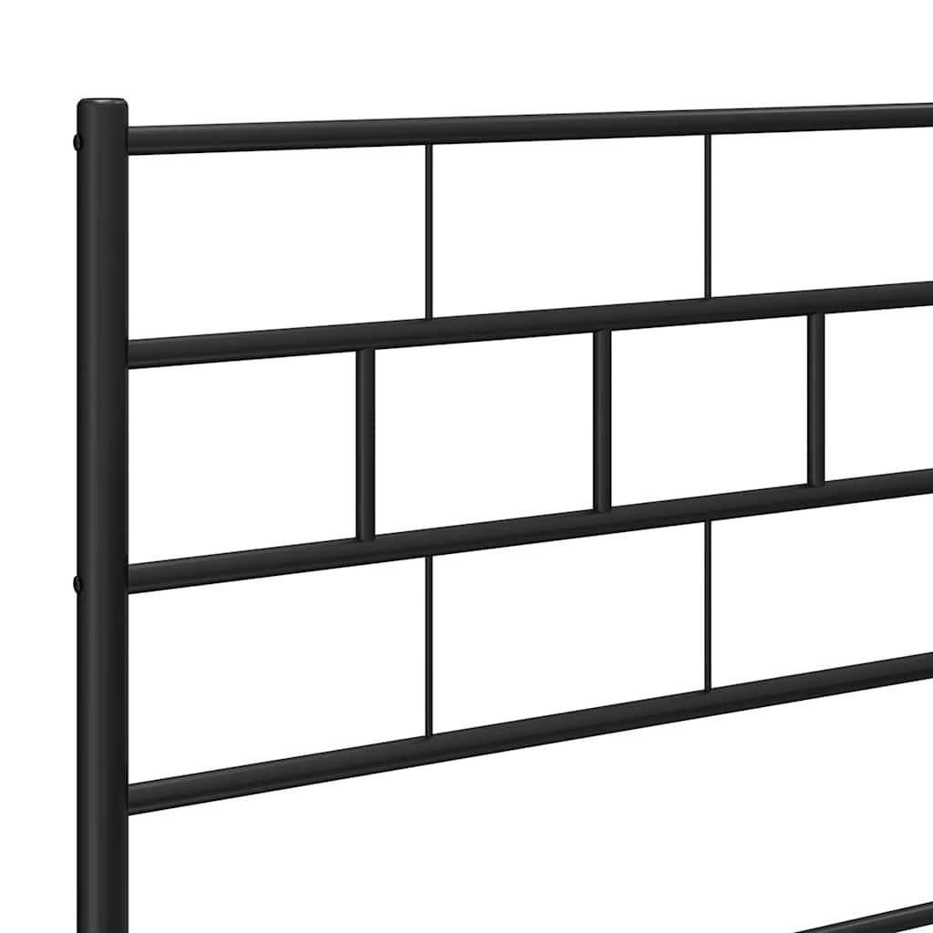 Metal Headboard Black 137 cm Double Price
