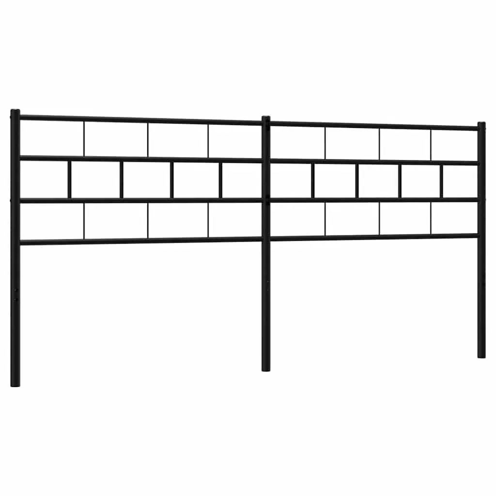 Metal Headboard Black 183 cm King Price