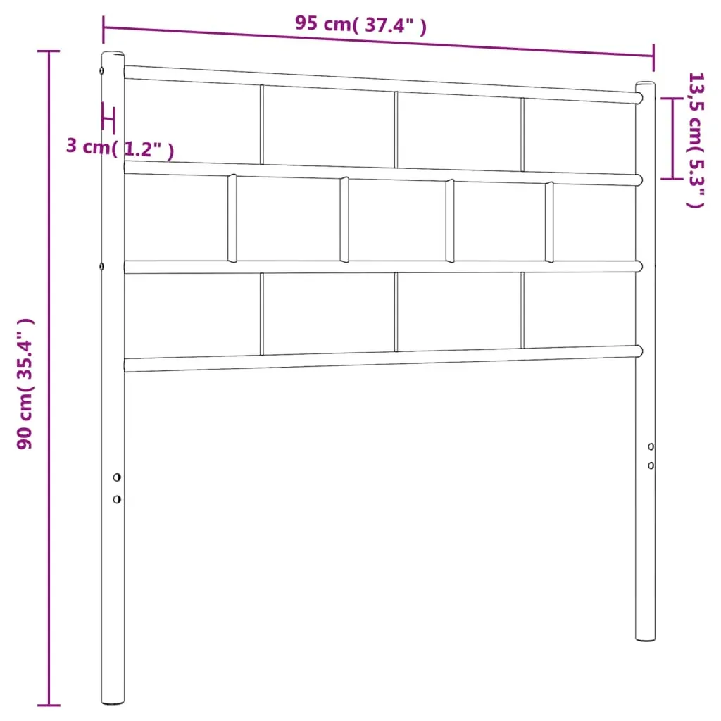 Metal Headboard White 90 cm Price