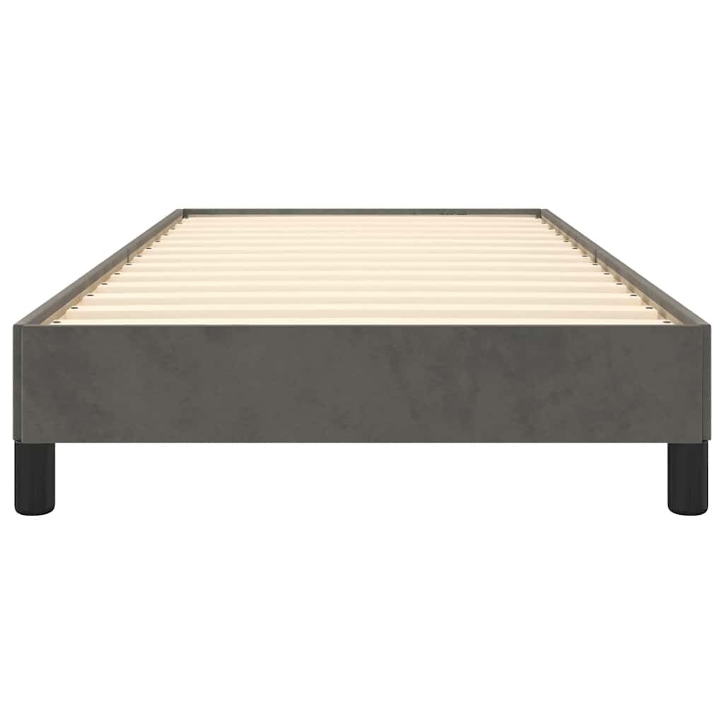 Bed Frame without Mattress Dark Grey King Single Velvet Price