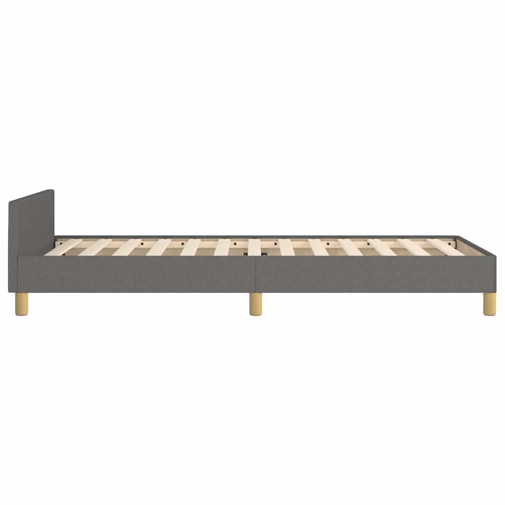 Bed Frame without Mattress Dark Grey King Single Size Fabric Price