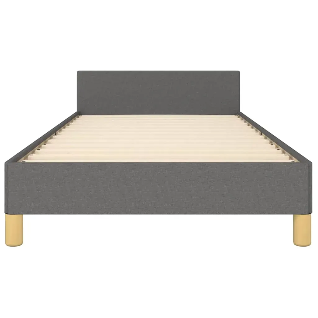 Bed Frame without Mattress Dark Grey King Single Size Fabric Price
