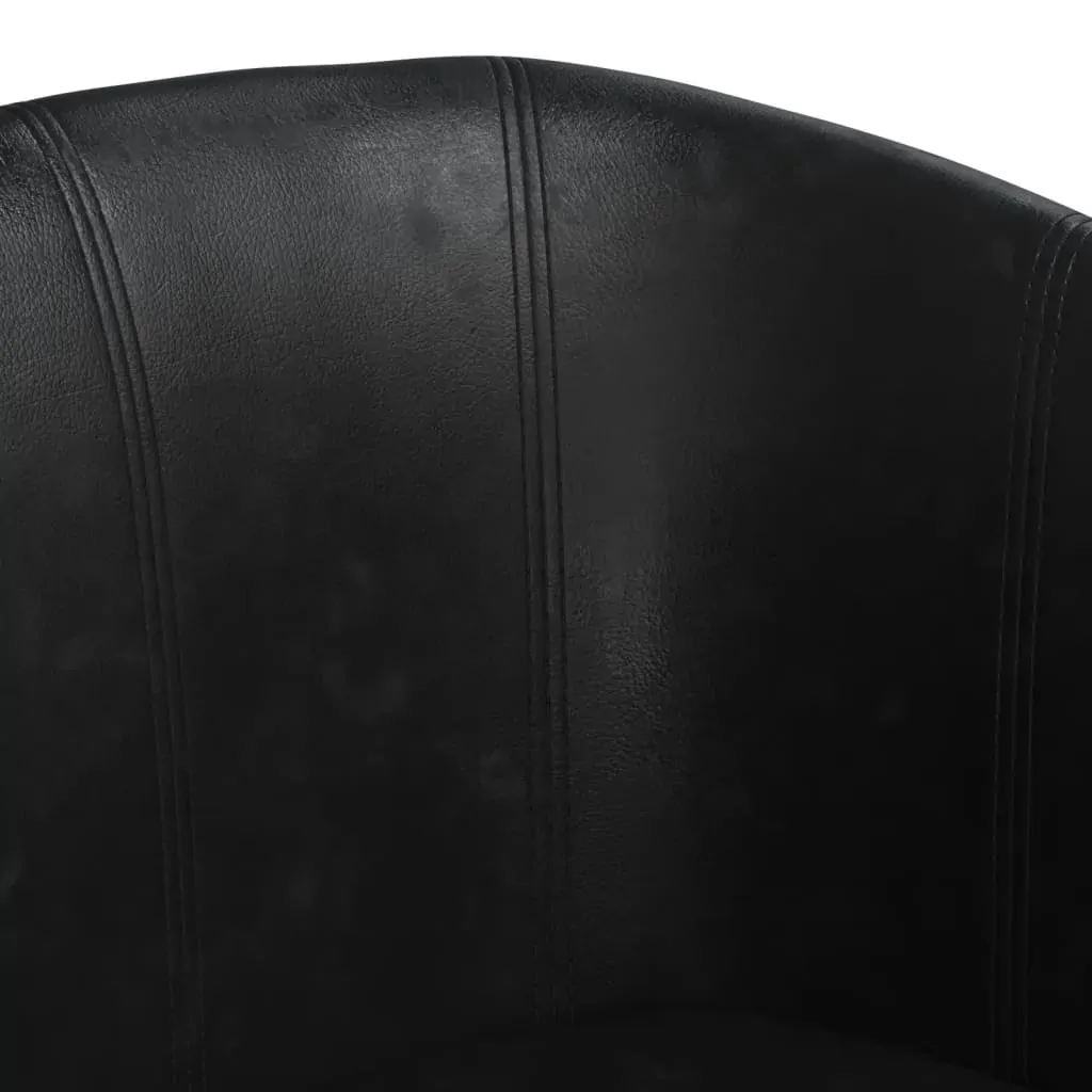 Tub Chair Black Faux Leather Price