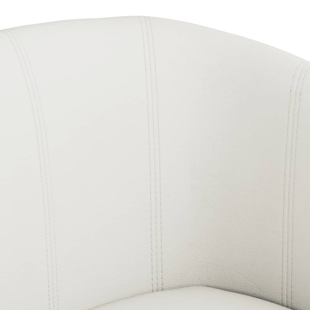 Tub Chair White Faux Leather Price