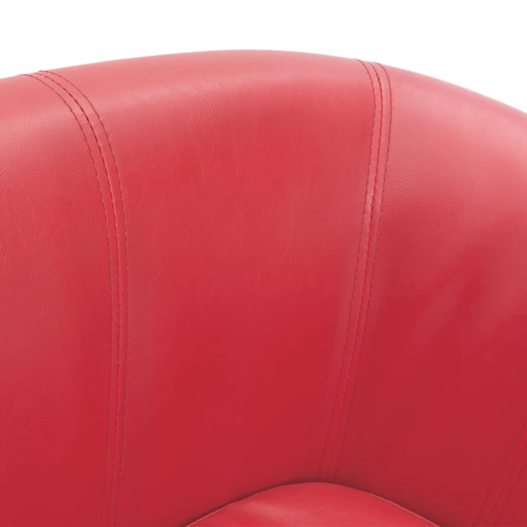 Tub Chair Red Faux Leather Price