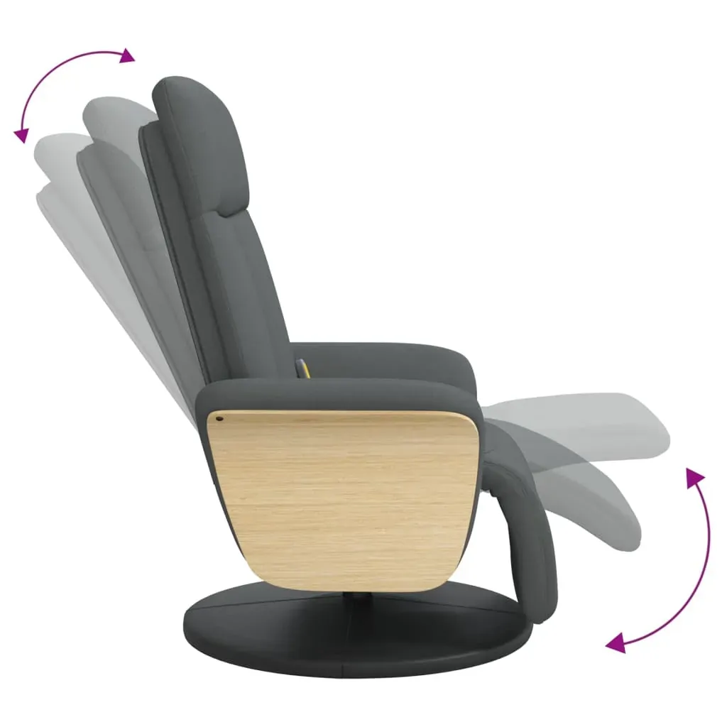 Massage Recliner Chair with Footrest Dark Grey Fabric Price