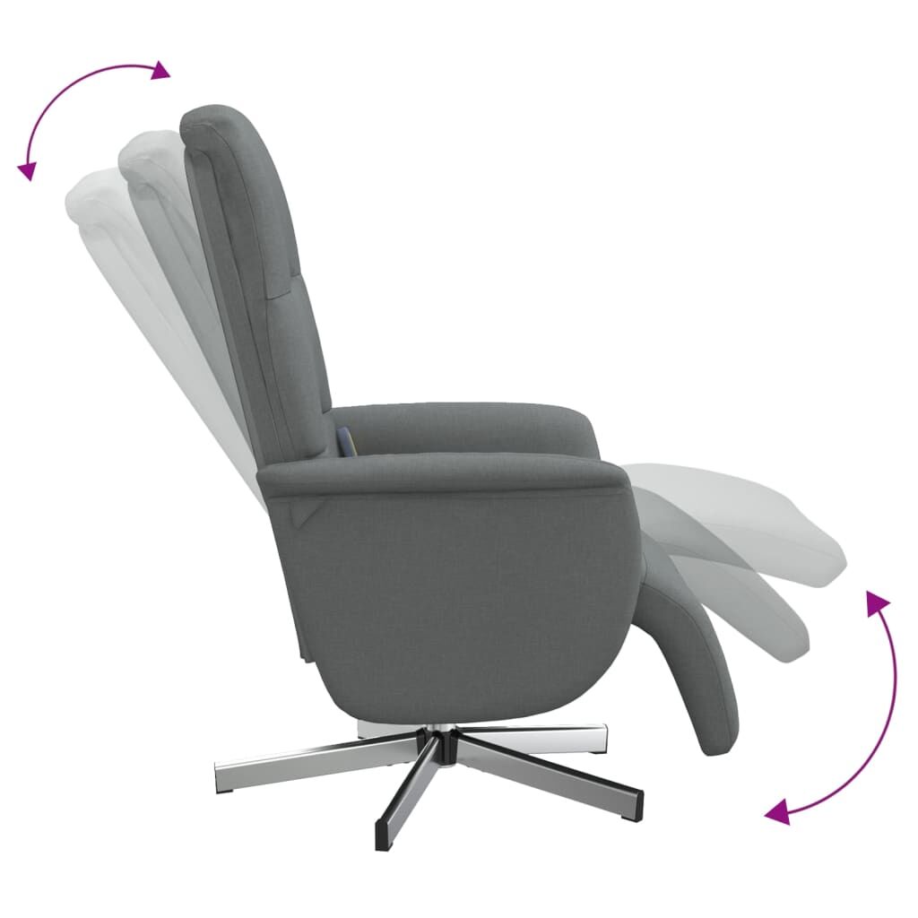 Massage Recliner Chair with Footrest Dark Grey Fabric Price