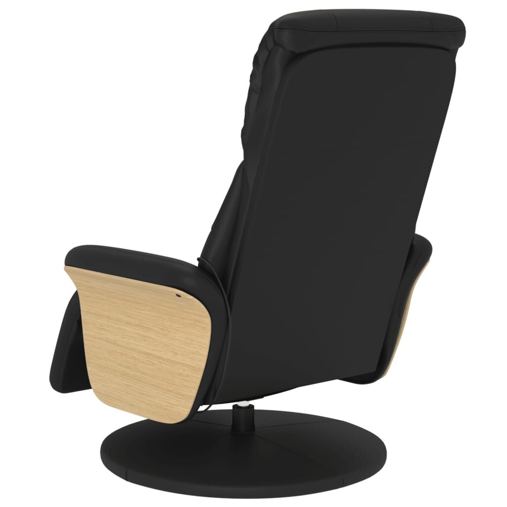 Massage Recliner Chair with Footrest Black Faux Leather Price