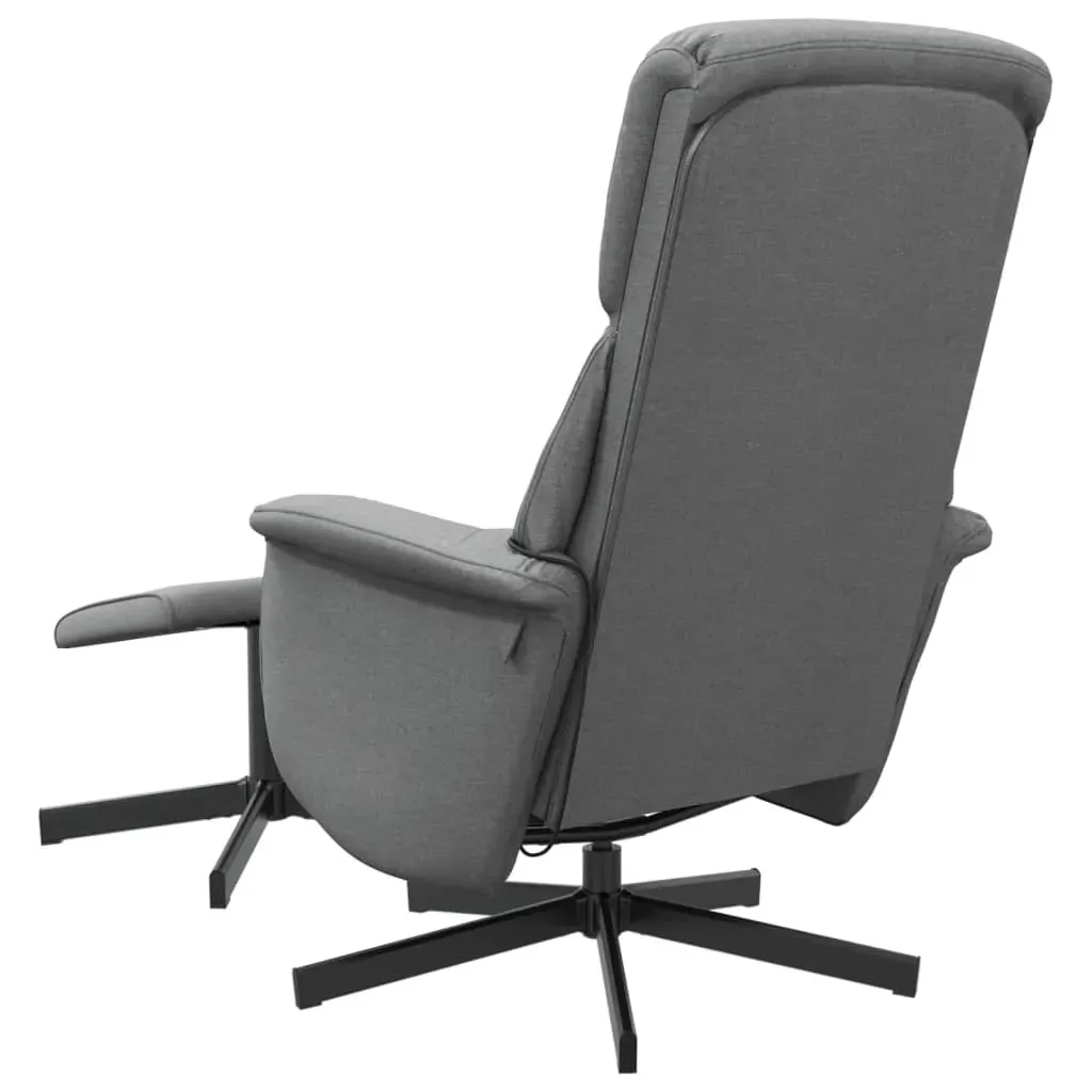 Massage Recliner Chair with Footstool Dark Grey Fabric Price