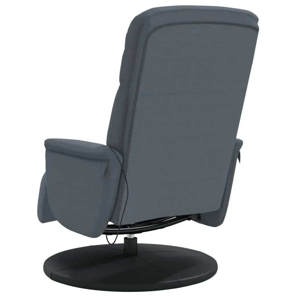 Massage Recliner Chair with Footrest Dark Grey Velvet Price