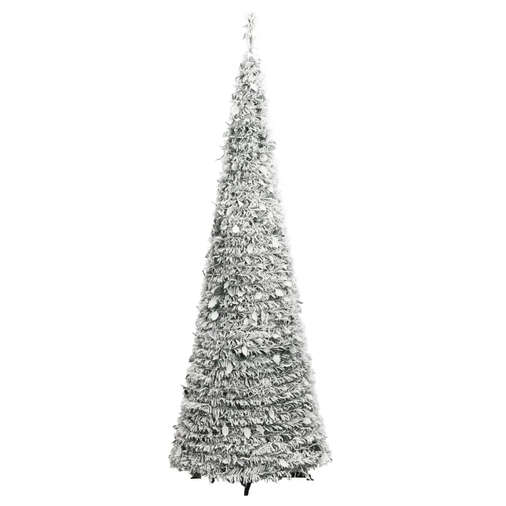 Artificial Christmas Tree Pop-up Flocked Snow 100 LEDs 150 cm Price
