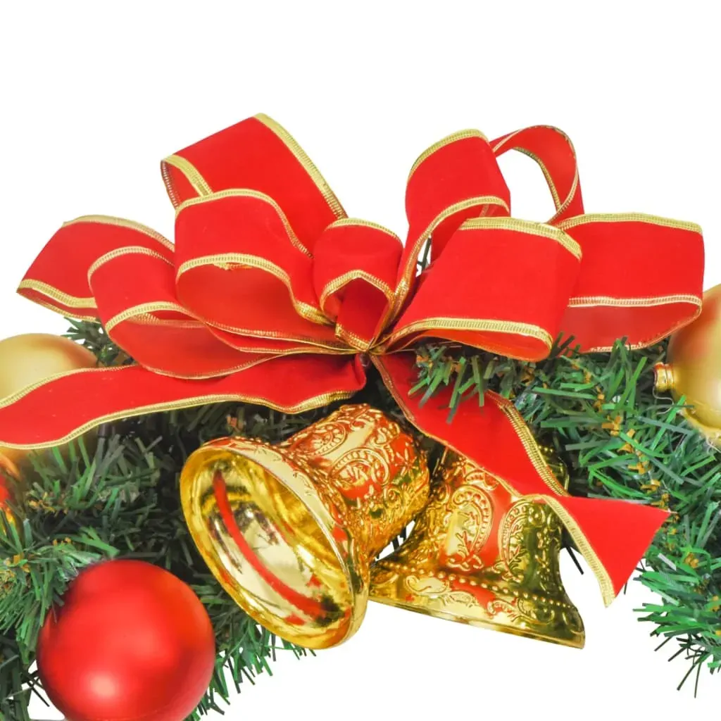 Christmas Wreath with 15 LEDs Green 30 cm Price