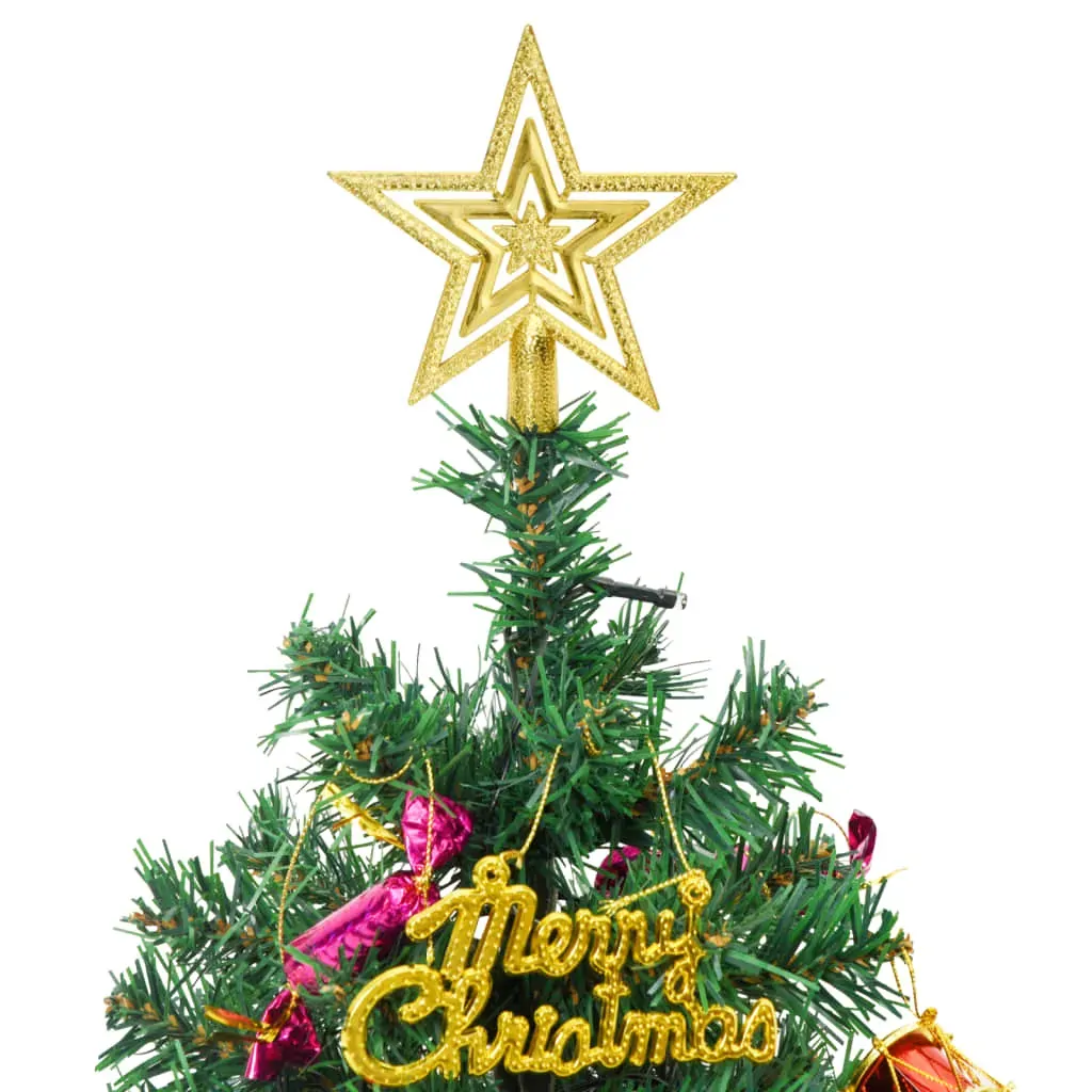 Mini Artificial Pre-lit Christmas Tree with 20 LEDs Green 45 cm Price