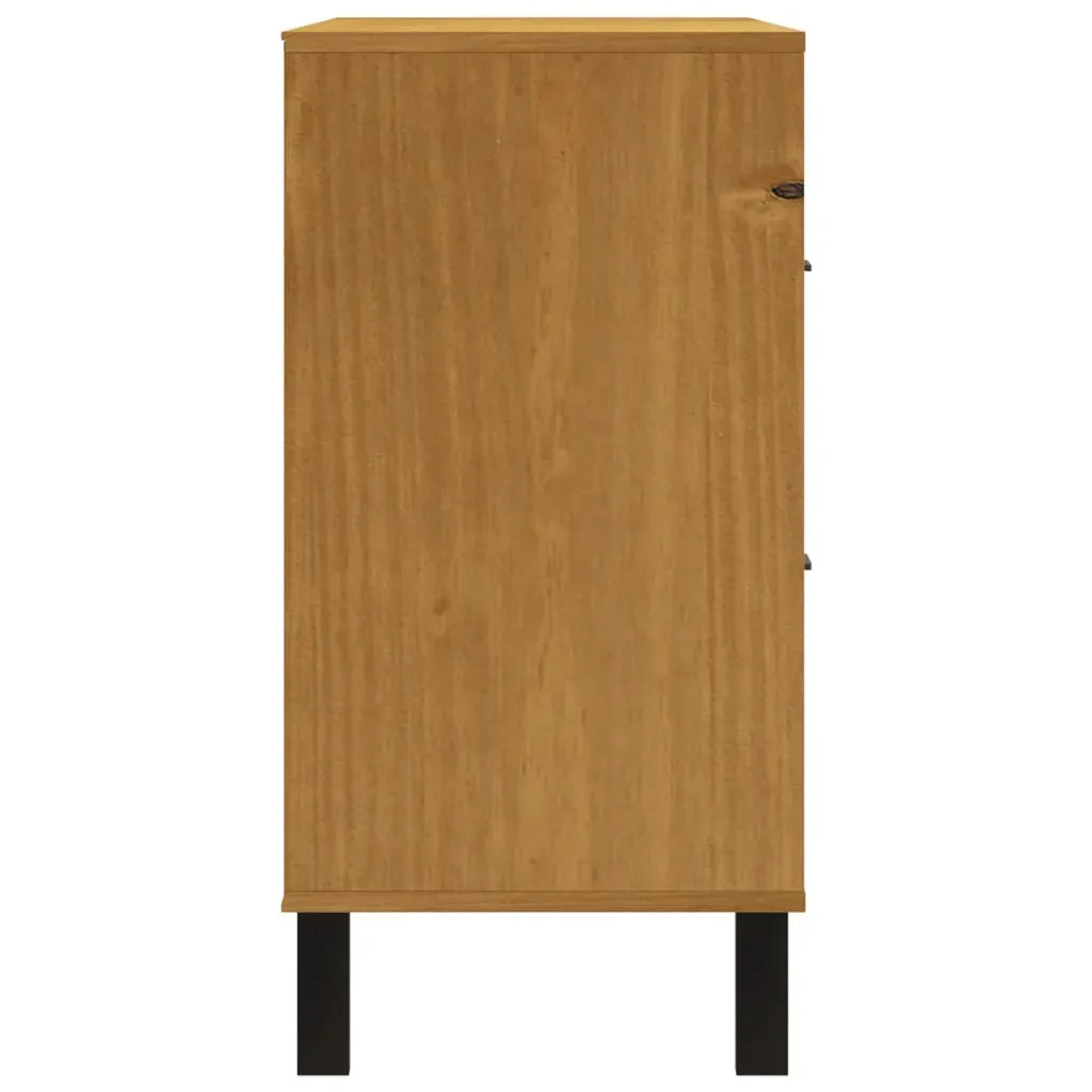 Drawer Cabinet FLAM 110x40x80 cm Solid Wood Pine Price