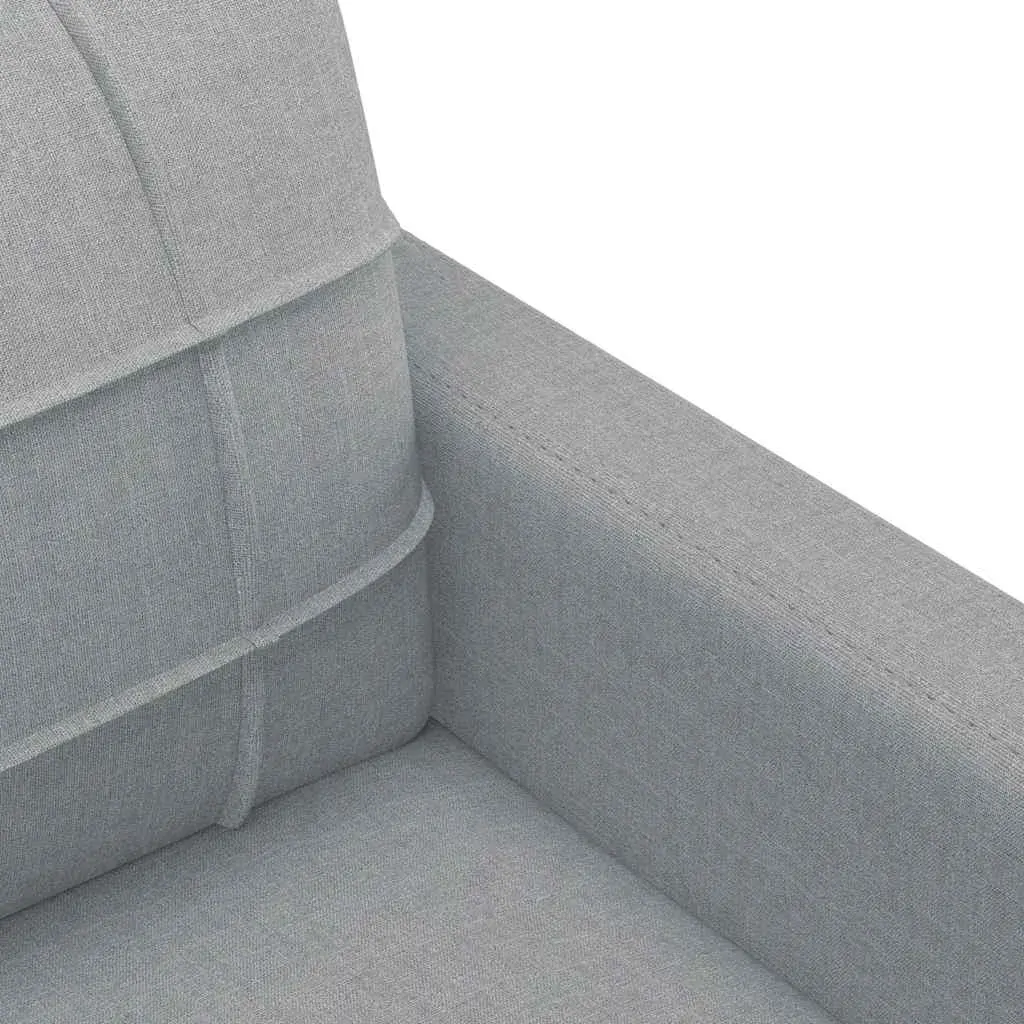 2-Seater Sofa Light Grey 120 cm Fabric Price