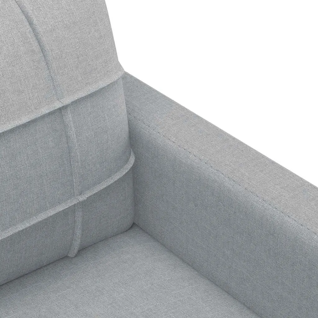 2-Seater Sofa Light Grey 140 cm Fabric Price