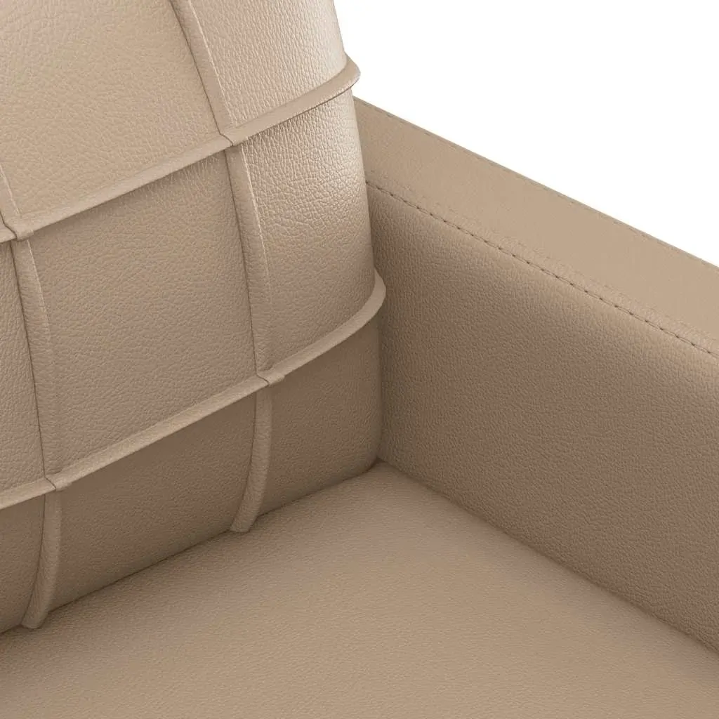 2-Seater Sofa Cappuccino 140 cm Faux Leather Price