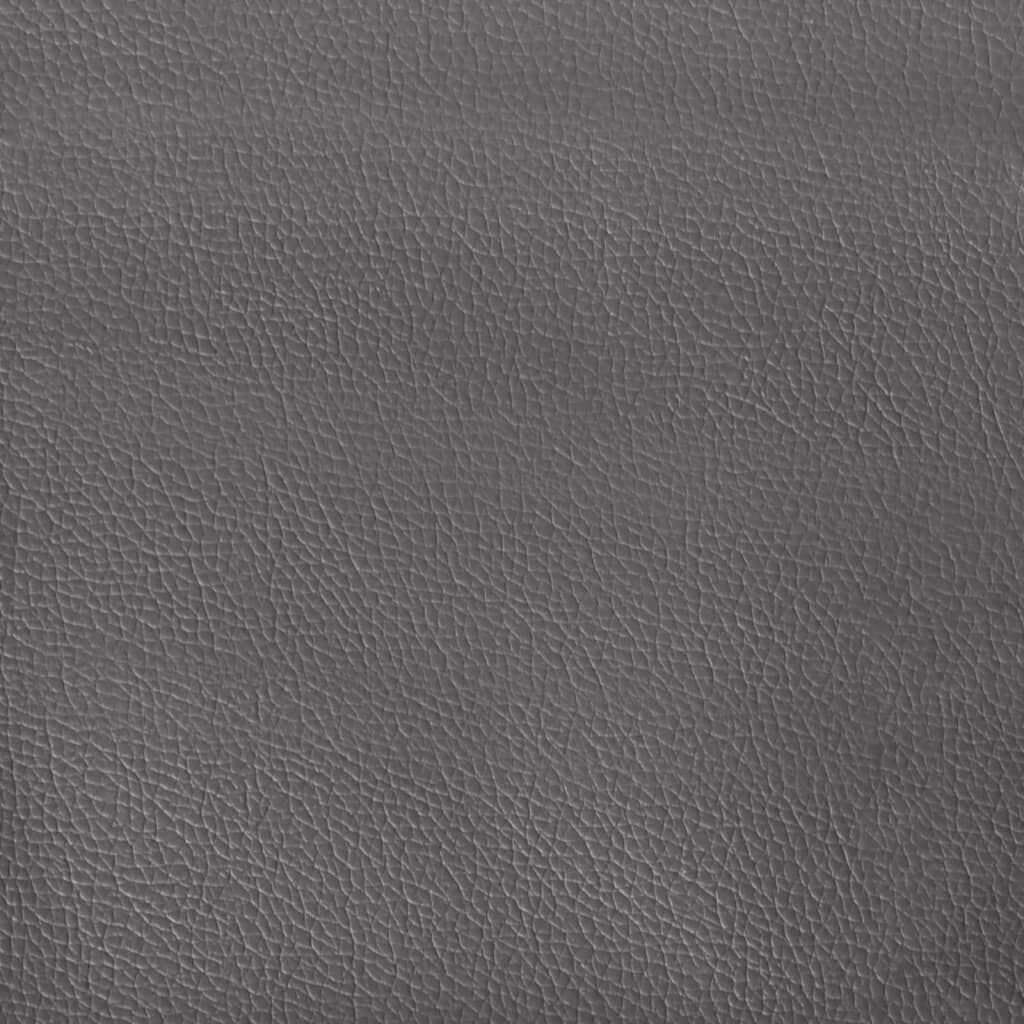 2-Seater Sofa Grey 140 cm Faux Leather Price