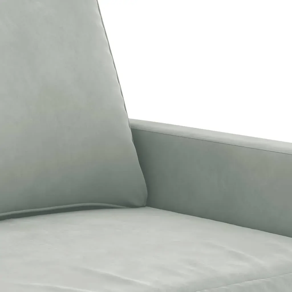 2-Seater Sofa Light Grey 140 cm Velvet Price