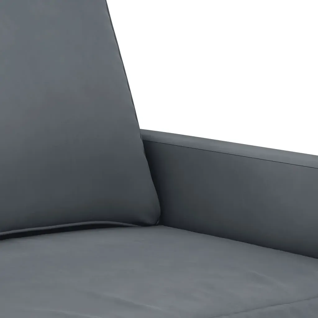 2-Seater Sofa Dark Grey 140 cm Velvet Price