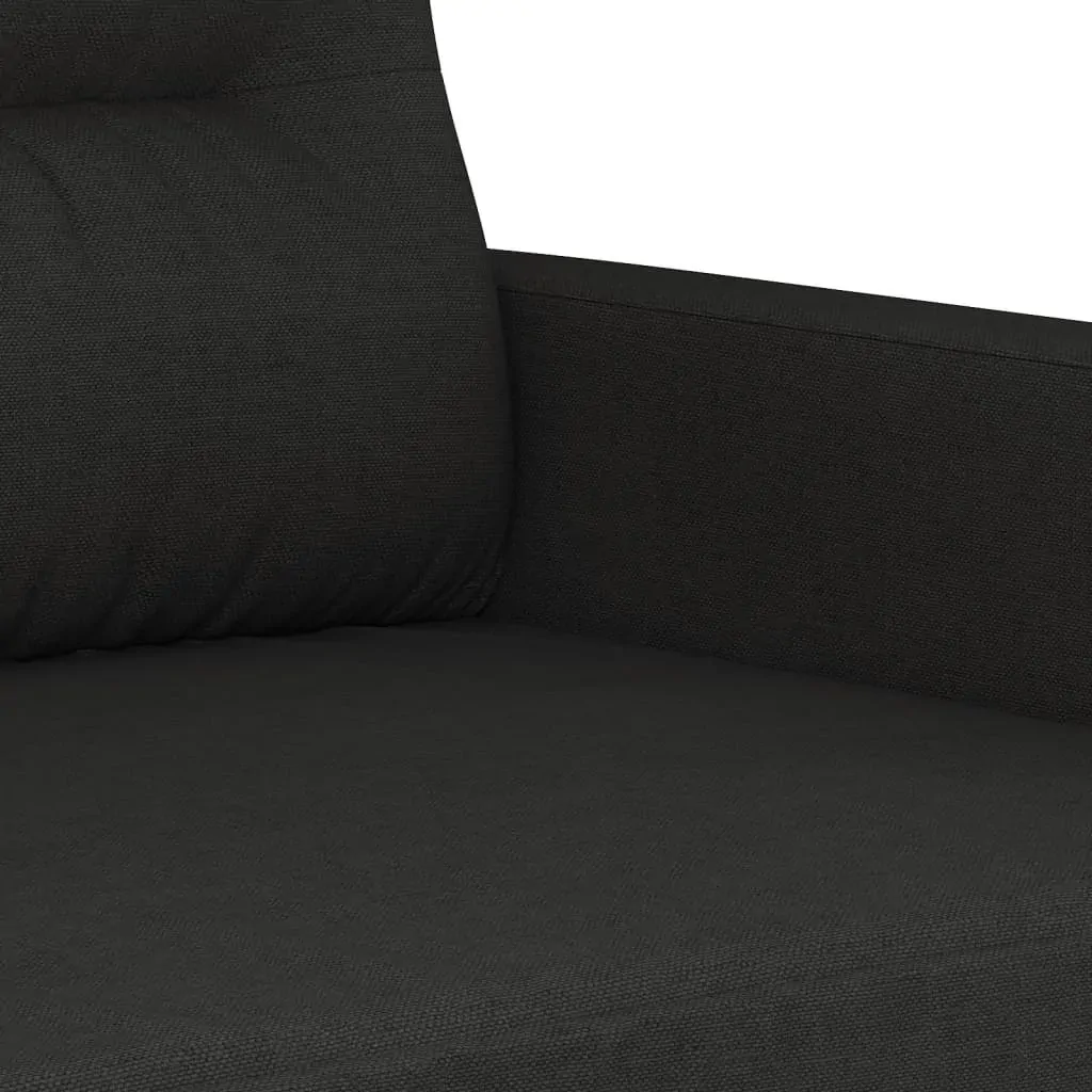 3-Seater Sofa Black 180 cm Fabric Price